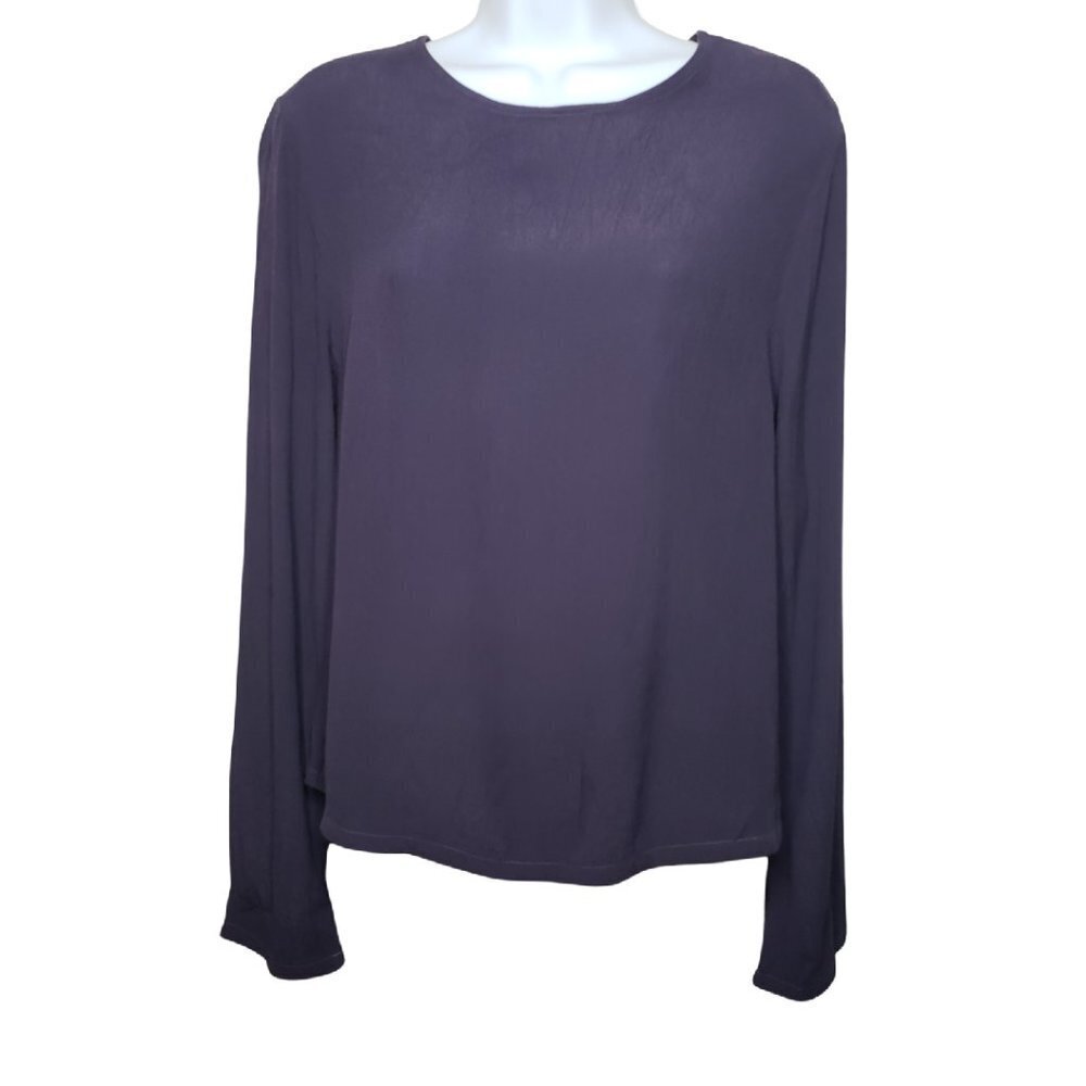 Bryn Walker Sz S Purple Soft Comfy Long Sleeve Blouse (1007)